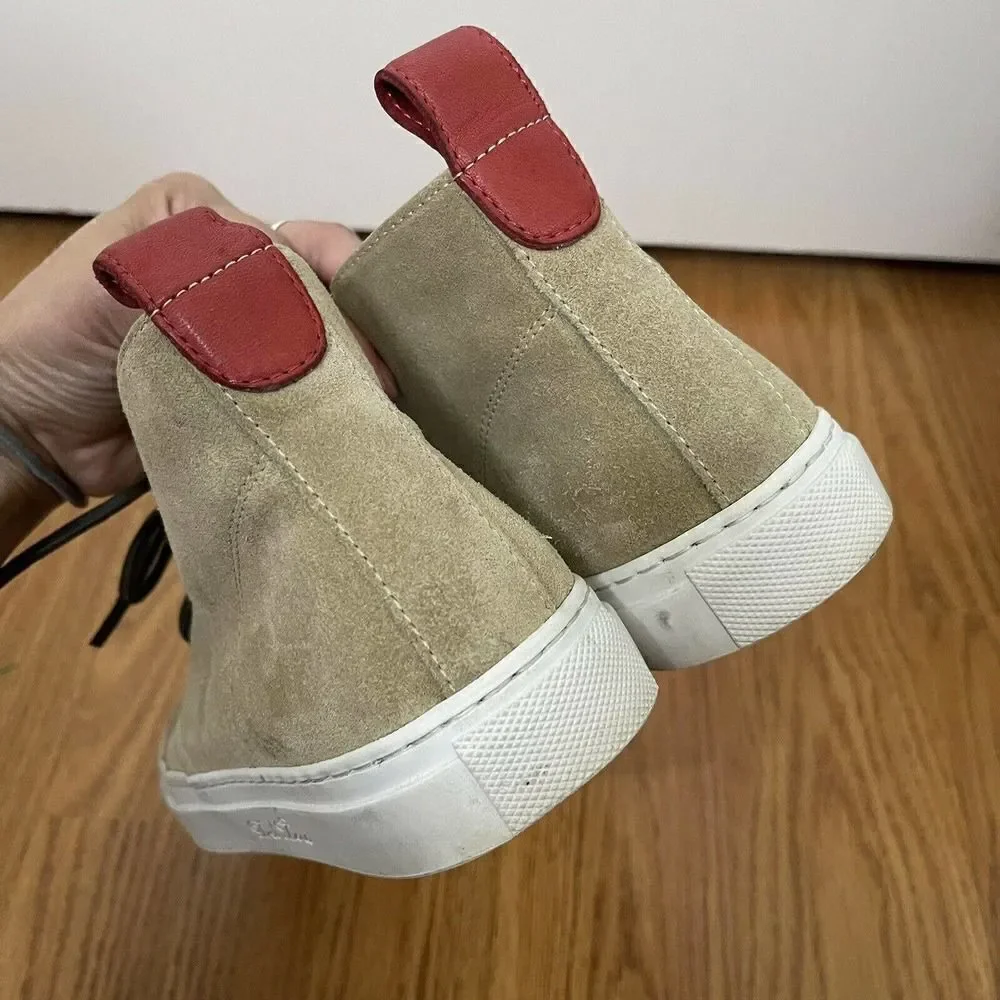 Del Toro Italy made women Chukka Sneakers Suede leather Beige size 6